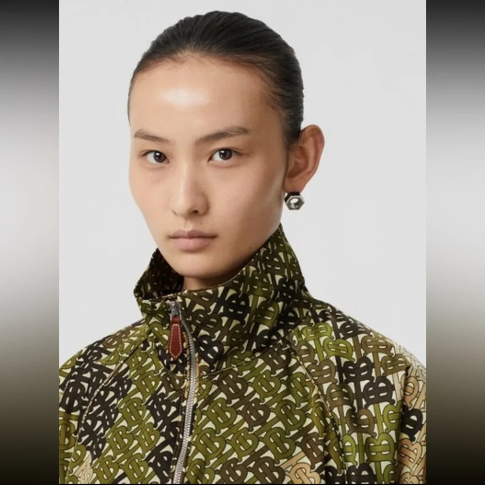 BURBERRY Camouflaged Monogram Printed Nylon Funnel-Neck Jacket - Picture 3 of 5
